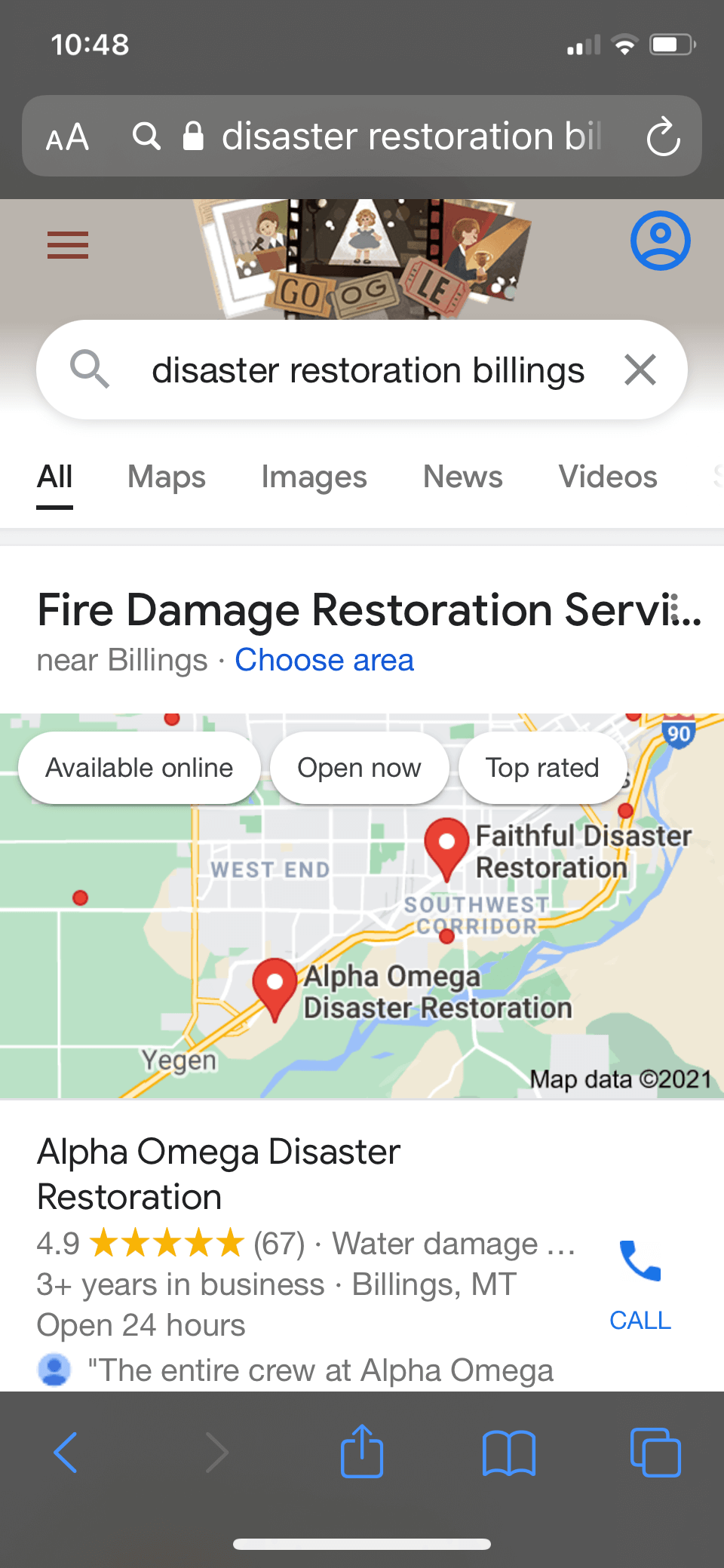 SEO Service for disaster restoration company